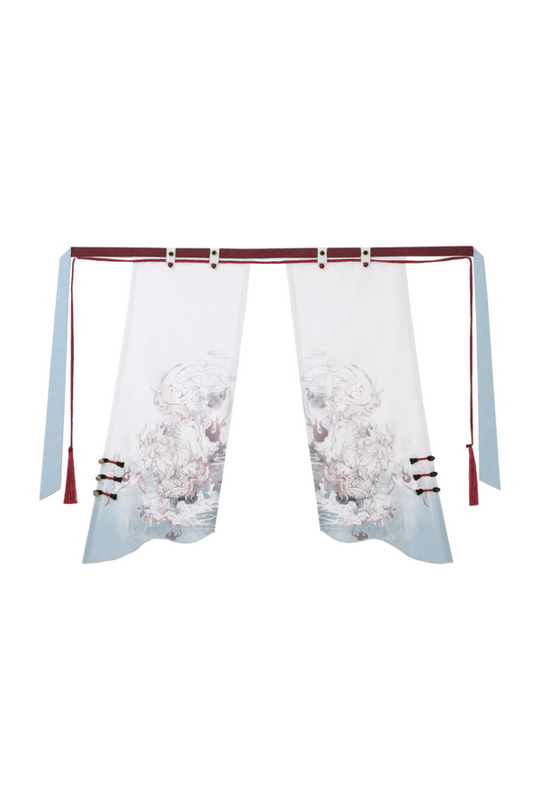 Devil's ethnic Chinese jacket + camisole + pleated skirt + skirt curtains