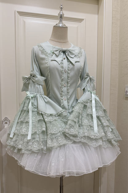 プリンセスリボンフリルスリーブシャツ