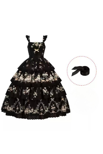 Pastoral Print Flower Lolita Set