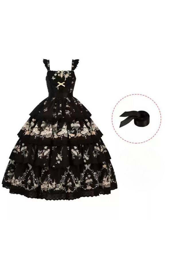 パストラルプリントフラワーロリータセット