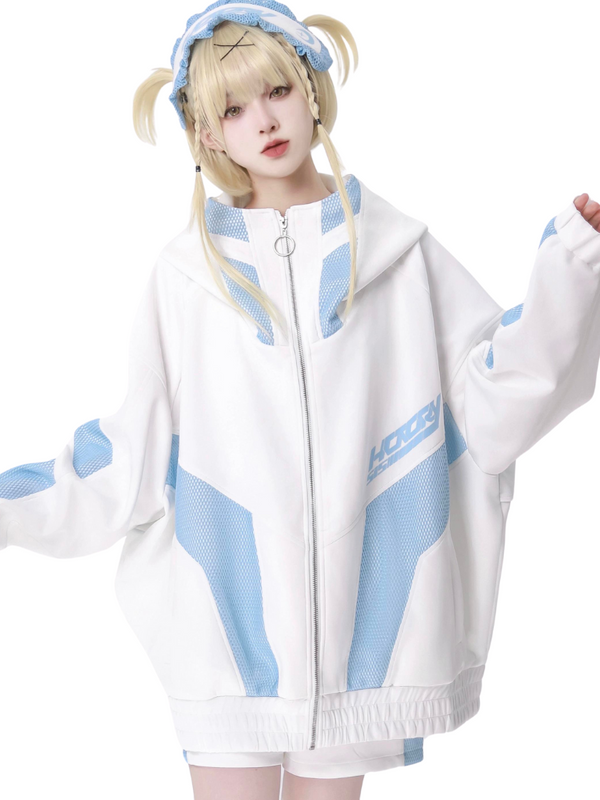 Subculture jersey jacket + shorts + headband + leg warmers