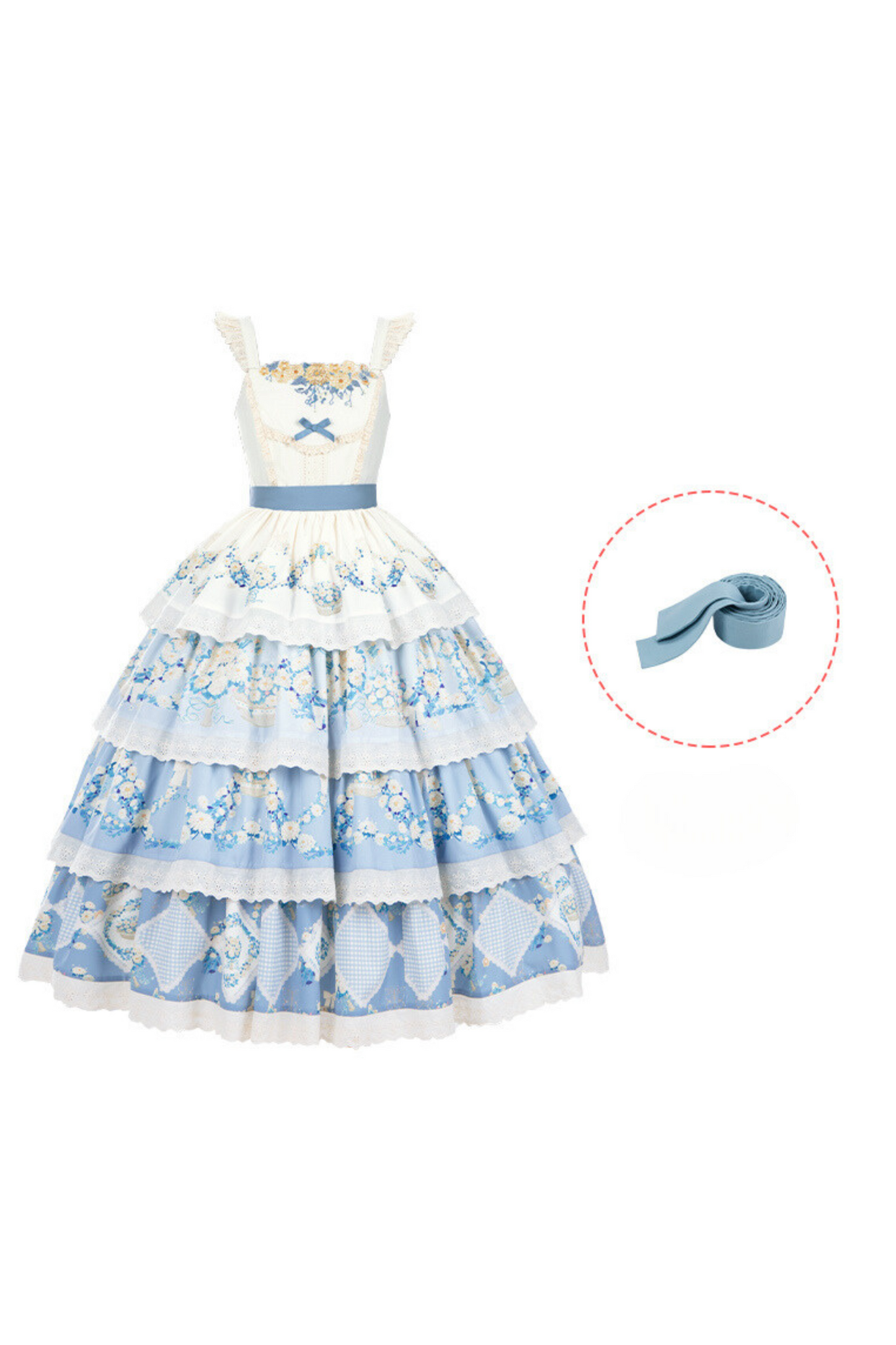 Pastoral Print Flower Lolita Set