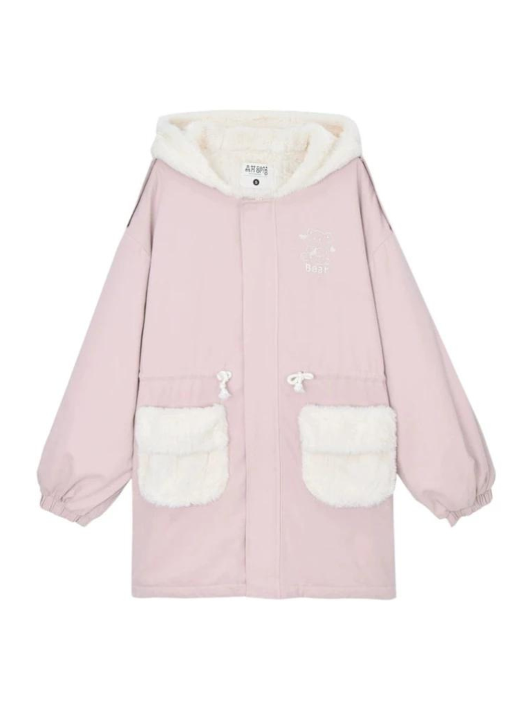 Fur Collar Hooded Sweet Coat