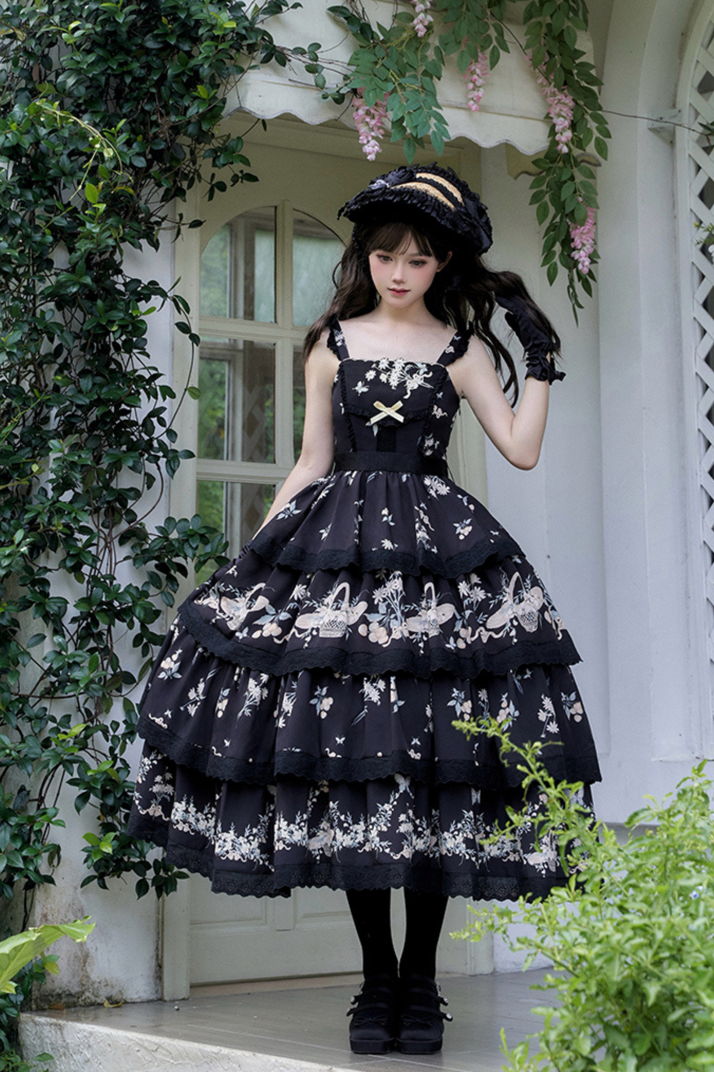 Pastoral Print Flower Lolita Set