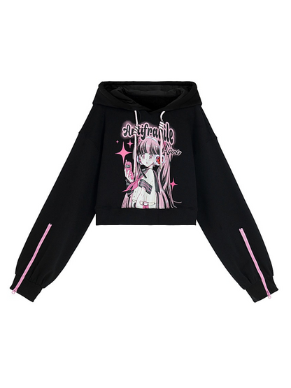 Punk Girl Hooded Hoodie