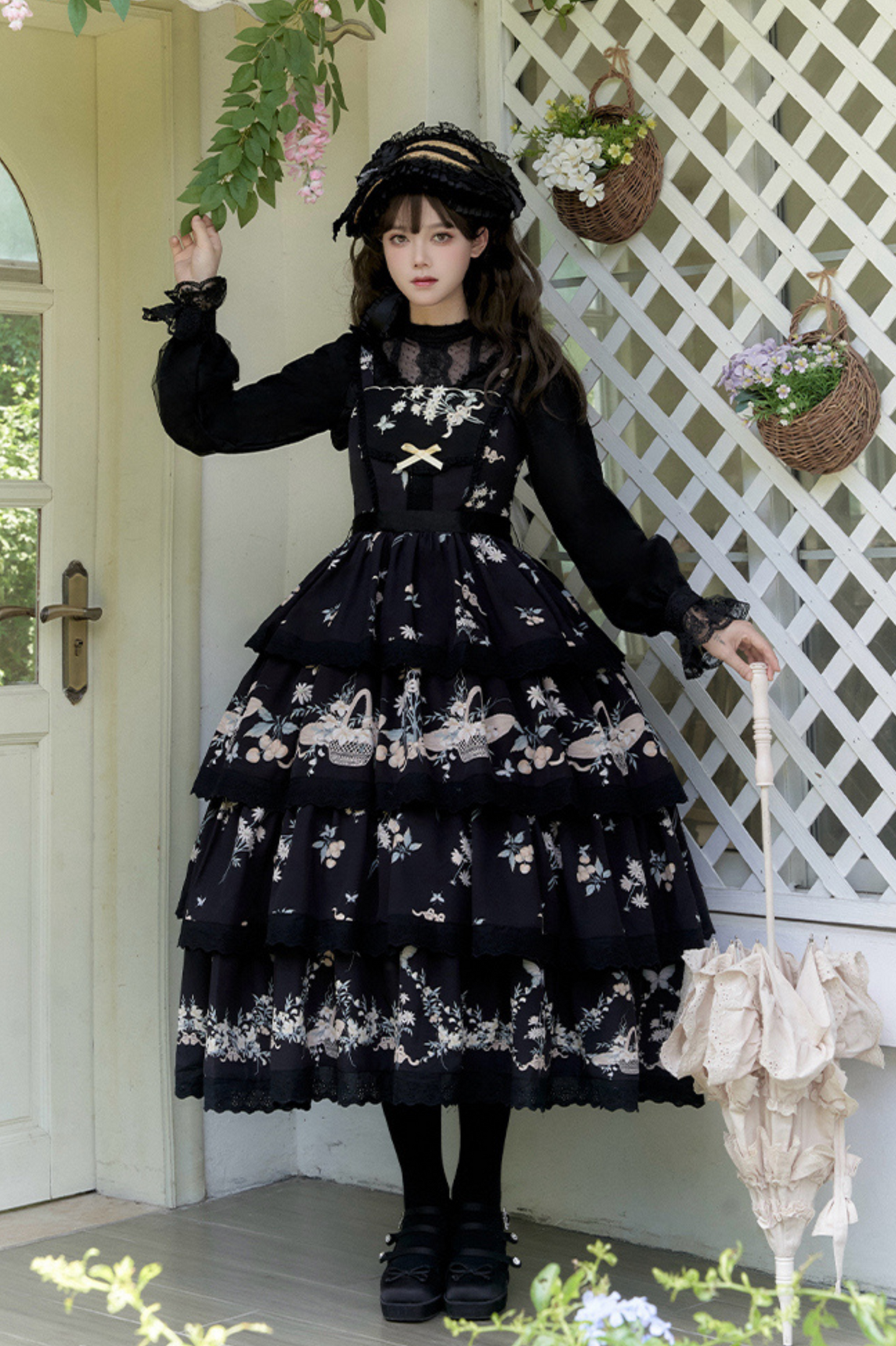 Pastoral Print Flower Lolita Set