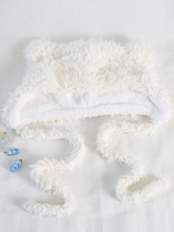 ファーホワイトベアスノーハット