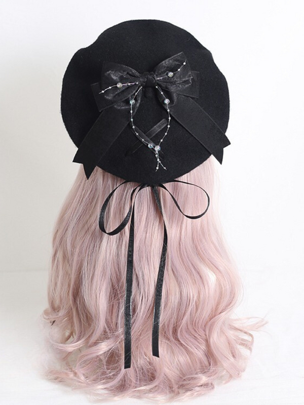 Lace Big Bow Beret