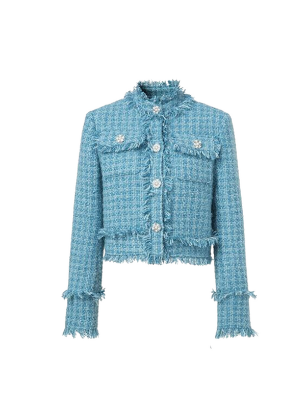 Turquoise Tweed Jacket + Turquoise Tweed Skirt