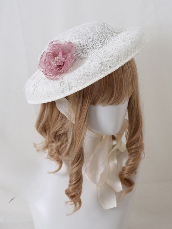 Vintage Retro Linen Flat Hat