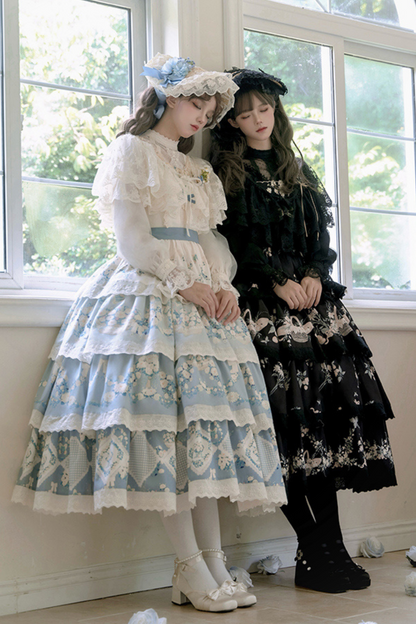 Pastoral Print Flower Lolita Set