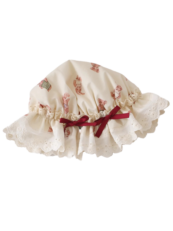 Bear Hat Lolita Ribbon Hat + Ribbon