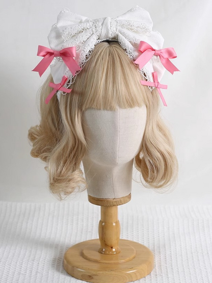 French Big Bow Lace Lolita Headband