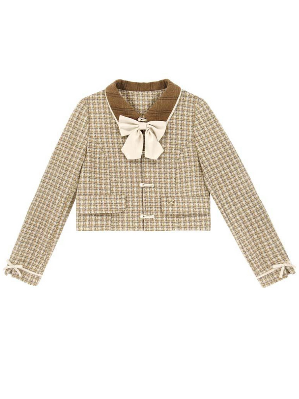 レトロガールチェックジャケット＋ブラウス＋フレアスカート