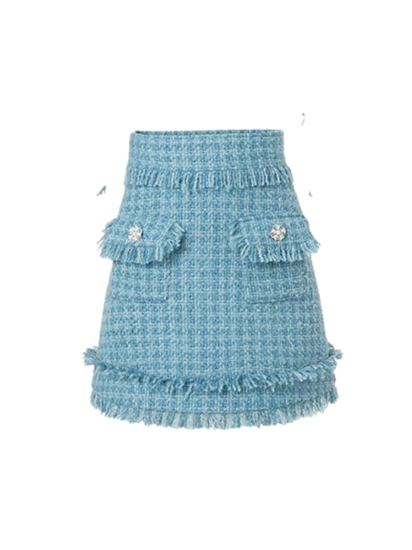 Turquoise Tweed Jacket + Turquoise Tweed Skirt