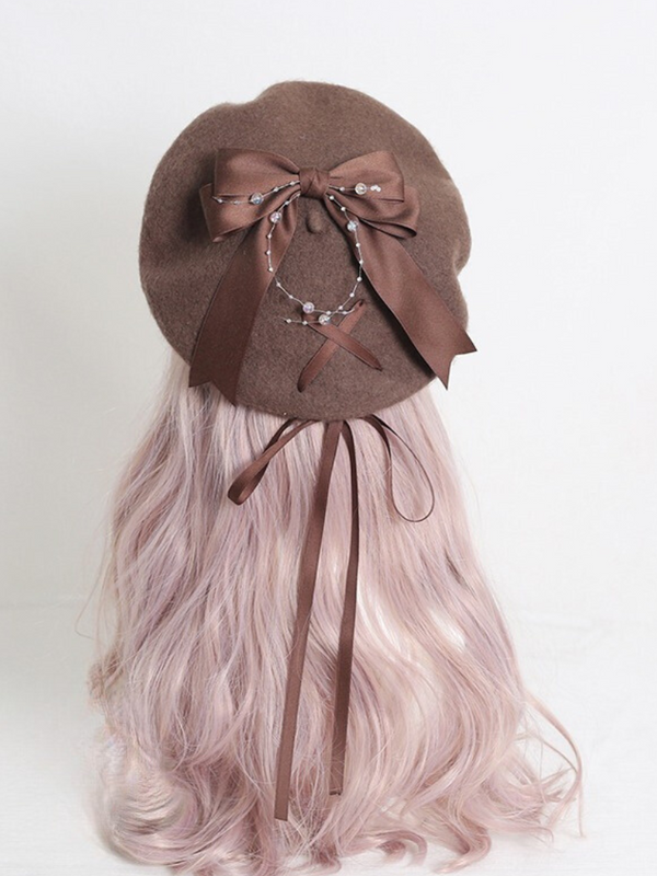 Lace Big Bow Beret