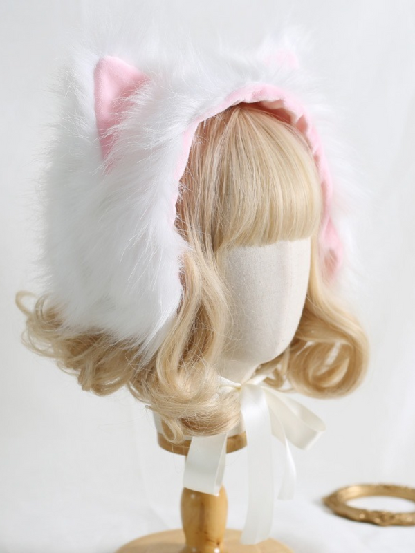 Cat Fur Lolita Soft Hat & Hairband