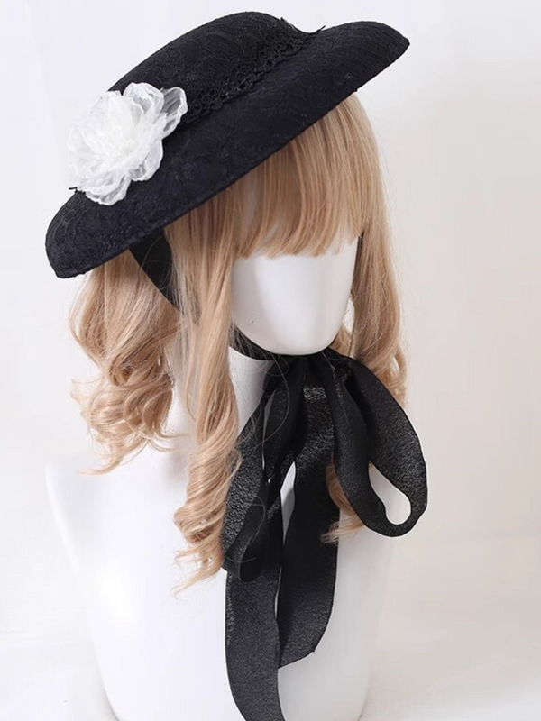 Vintage Retro Linen Flat Hat