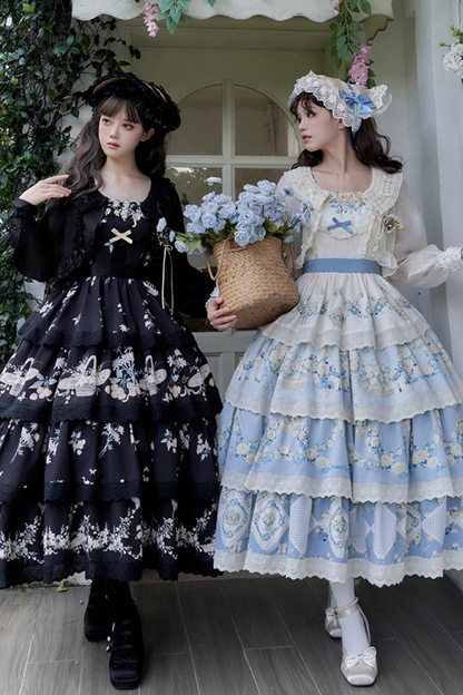 Pastoral Print Flower Lolita Set