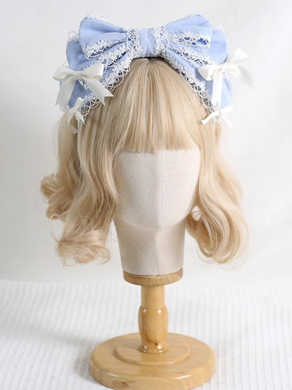 French Big Bow Lace Lolita Headband