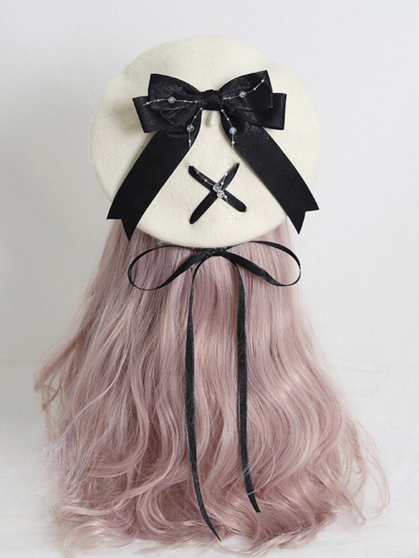 Lace Big Bow Beret