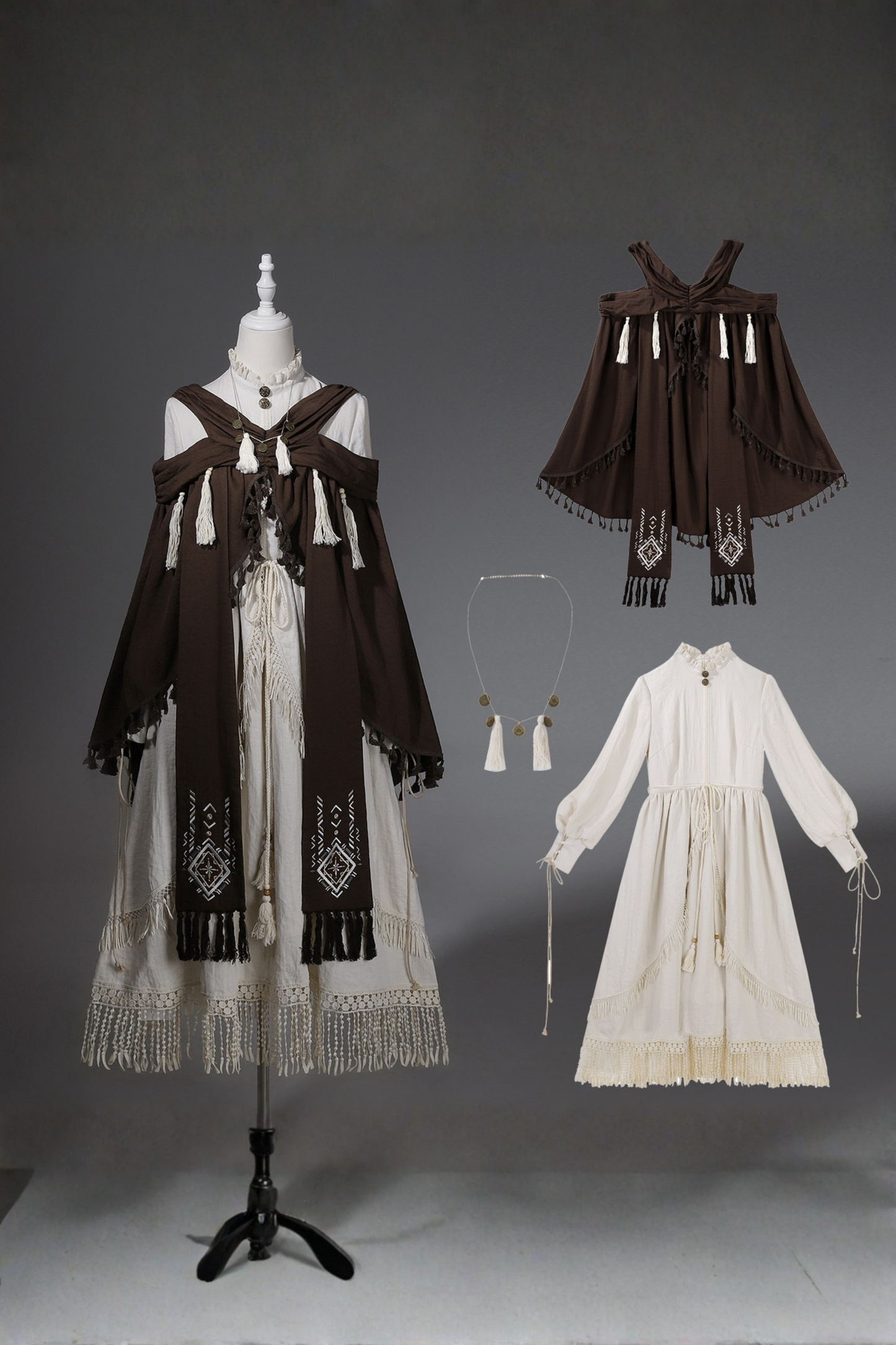 Dream Weaver Dress + Outerwear + Necklace