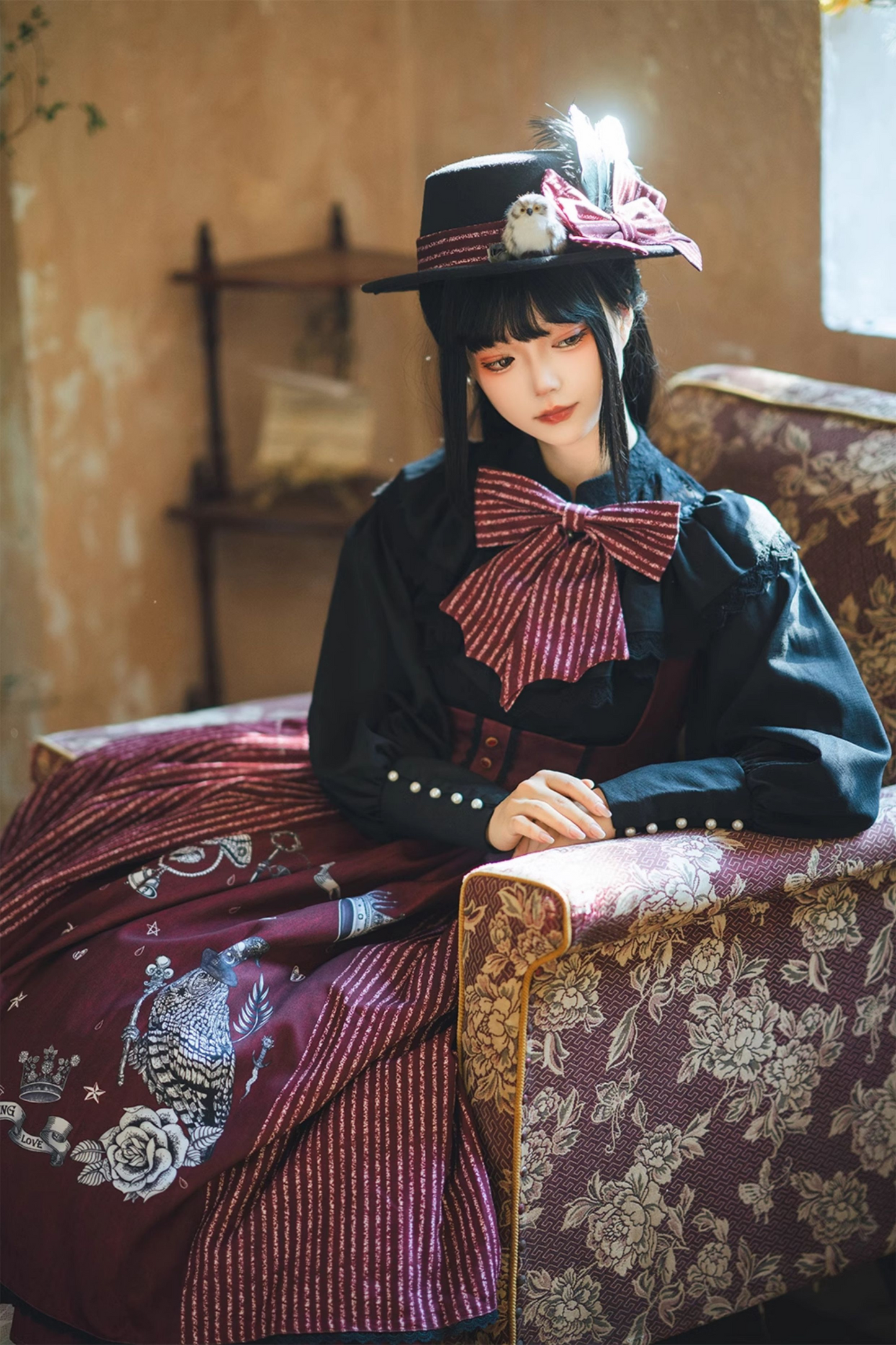 魔法学園レトロエレガントロリータジャンパースカート