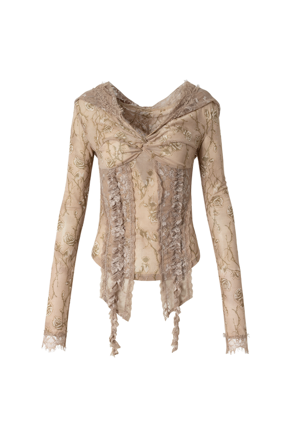 ドリーミーレースオフショルダートップス