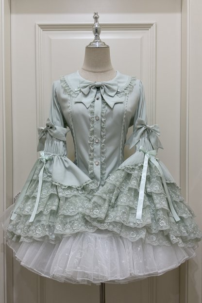 プリンセスリボンフリルスリーブシャツ