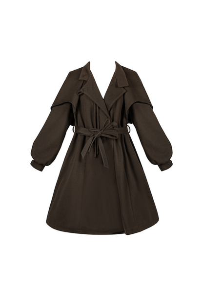 Baker Street Cloak Coat + Striped Dress + Pumpkin Pants + Hat