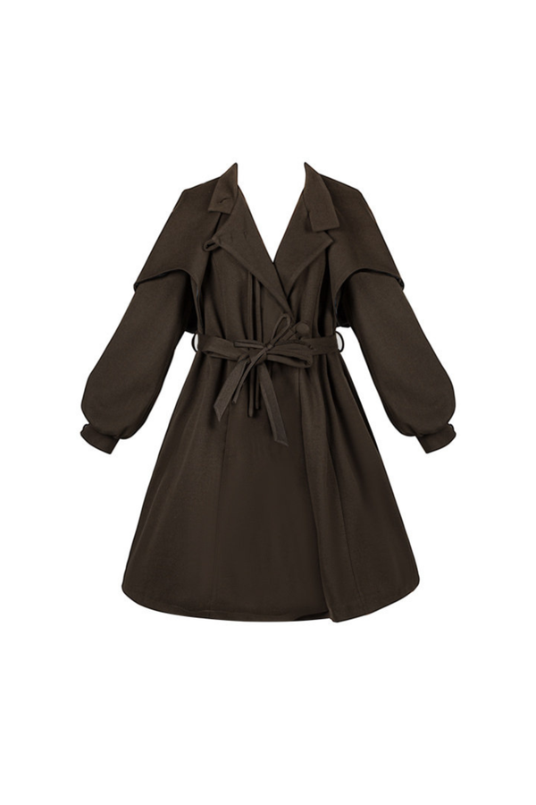 Baker Street Cloak Coat + Striped Dress + Pumpkin Pants + Hat