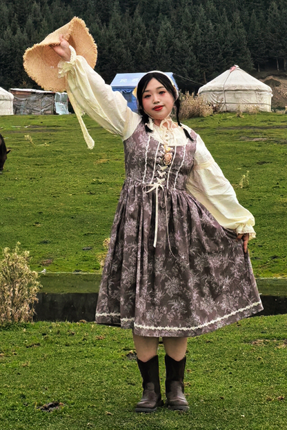 スケッチワイルドローズエレガントロリータドレス