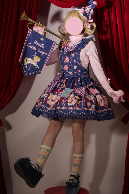 サーカスサスペンダーロリータドレス＋スカート