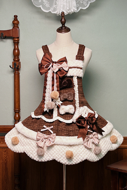 [Deadline for reservations: December 8] Floss Sugar Rabbit Fur Ball Ribbon Suspender Dress