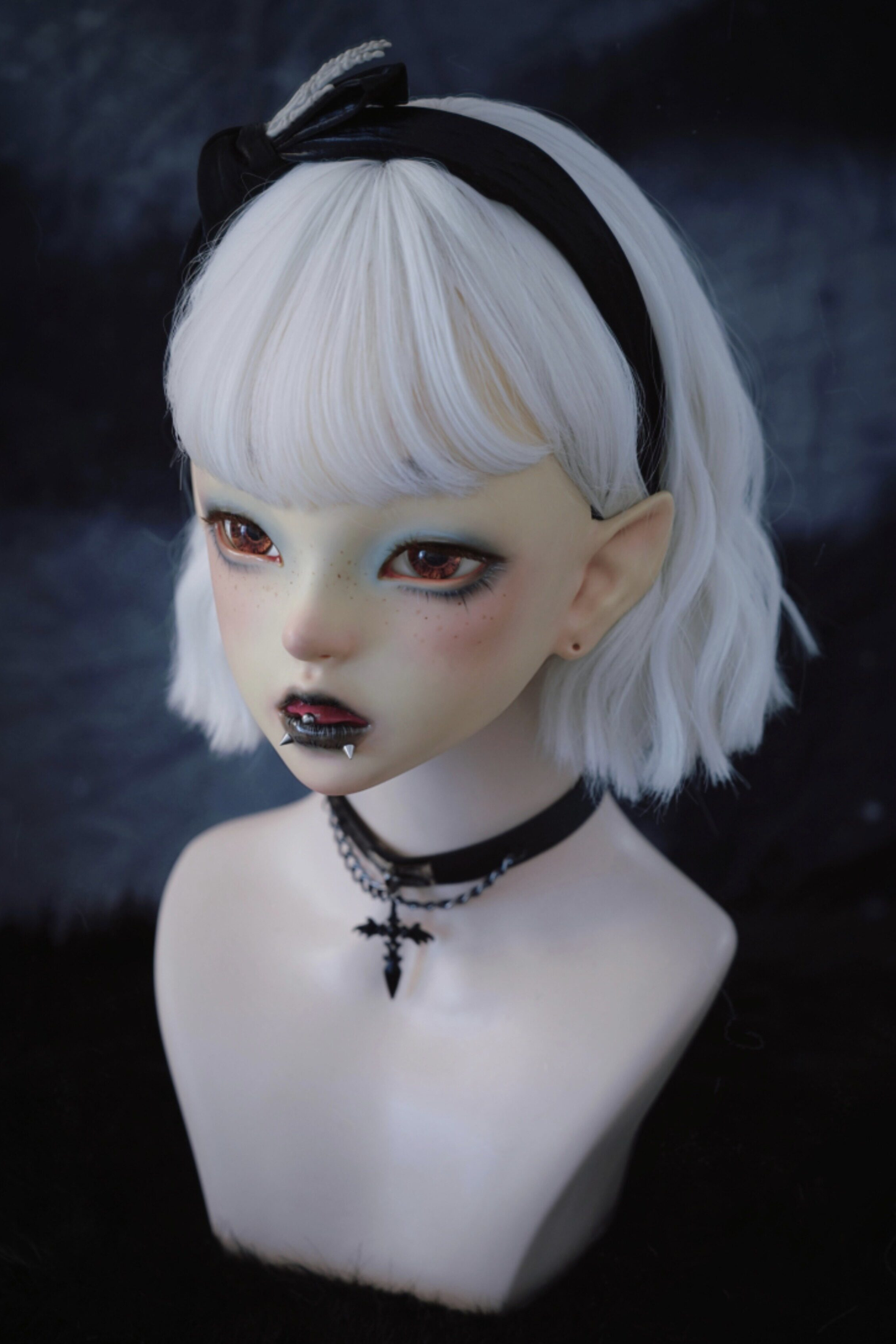 スカルリボンヘアーアクセサリー