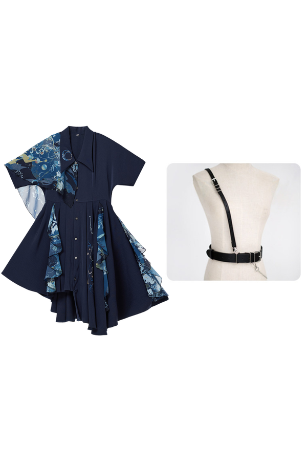 チャイナエンブロイダリードレス+ベルト+ガードル