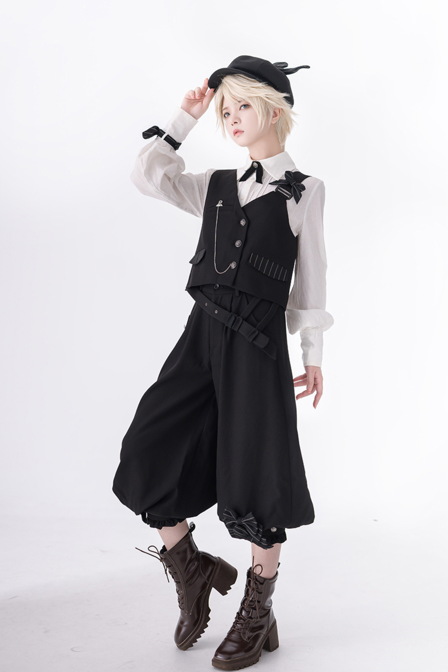 クールシックベスト+シャツ+バルーンパンツ