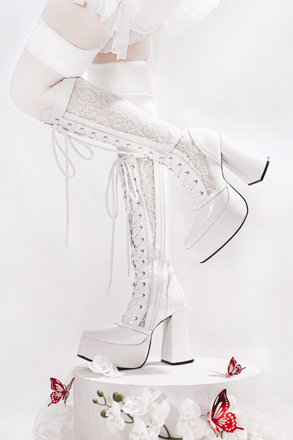 デーモンハンターナイトレースアップブーツ