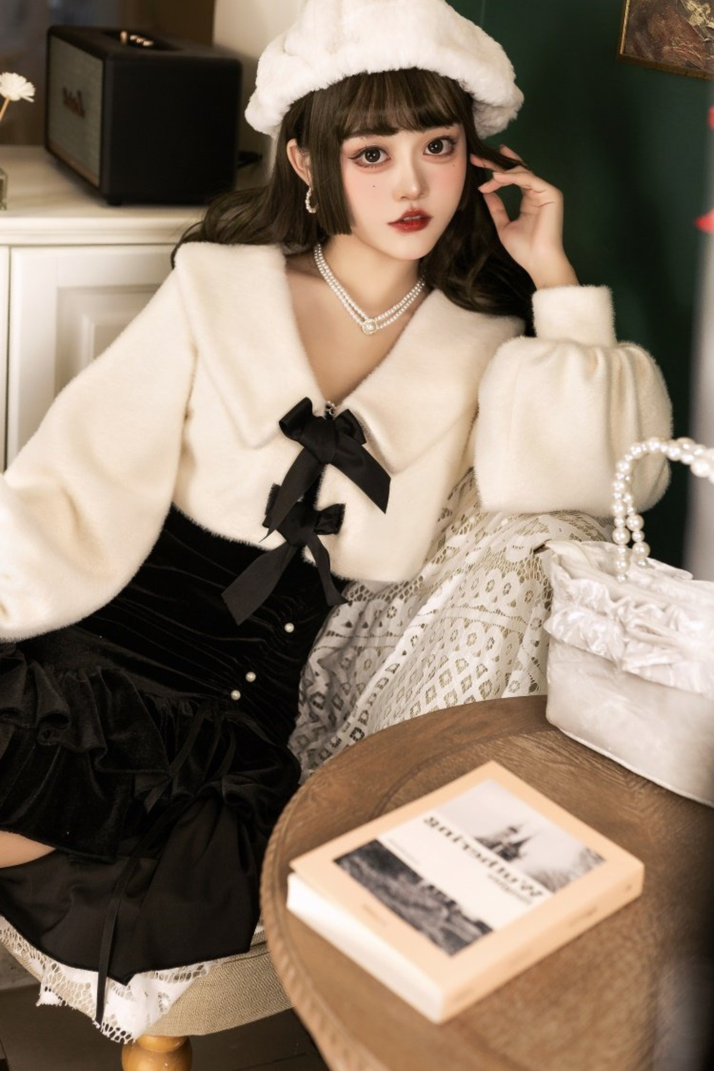 Mermaid Asymmetrical Camisole Dress + Ribbon Jacket