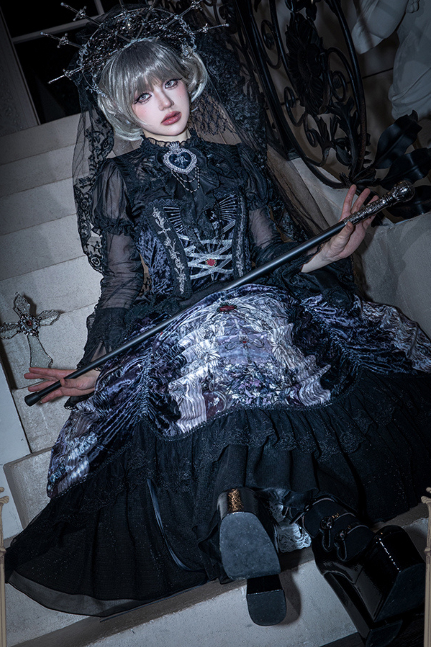 [Reservation Product] Gothic Girl Design Maria Sword Lolita Dress Set