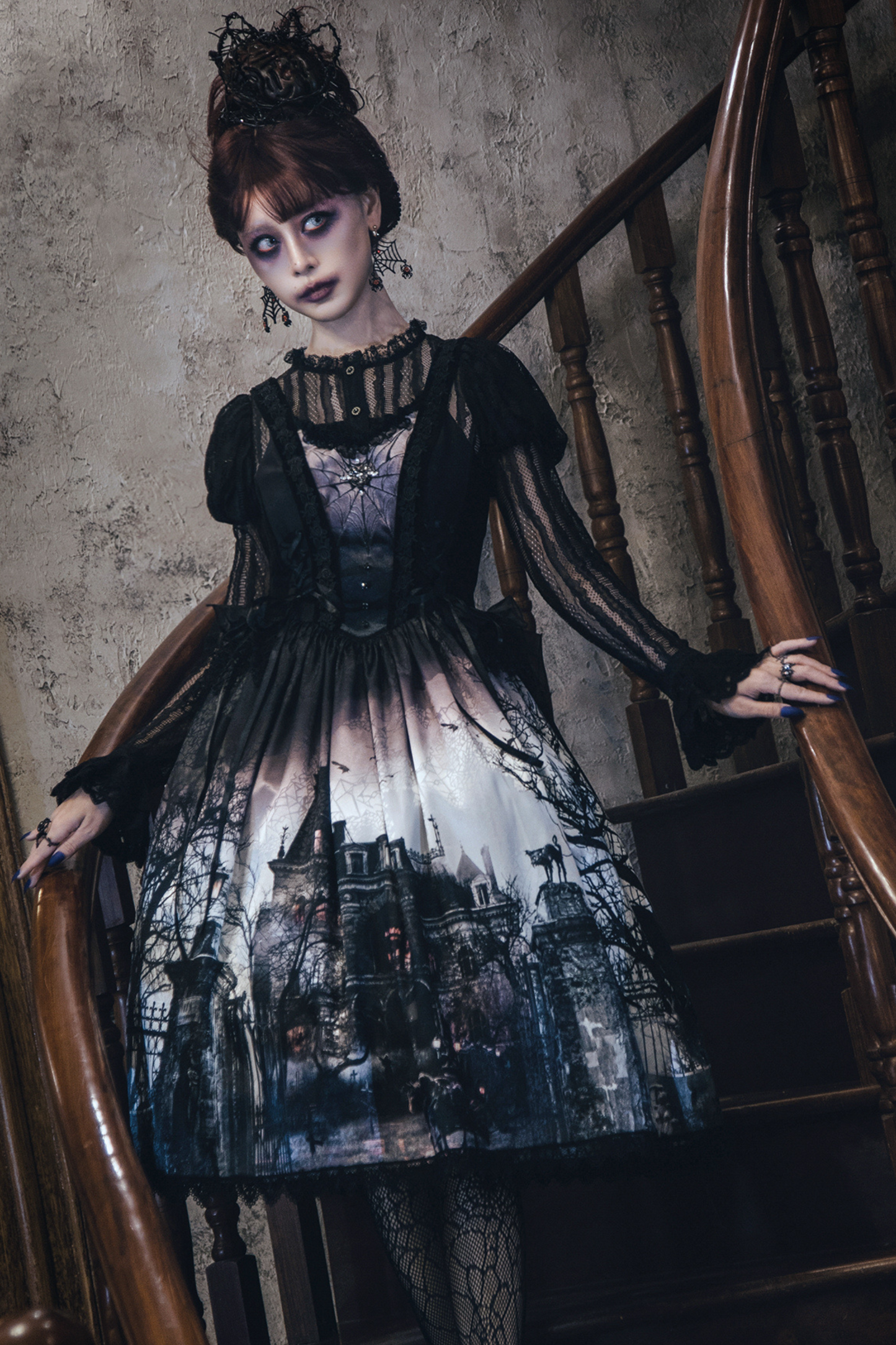 Velvet Patchwork Camisole Dress