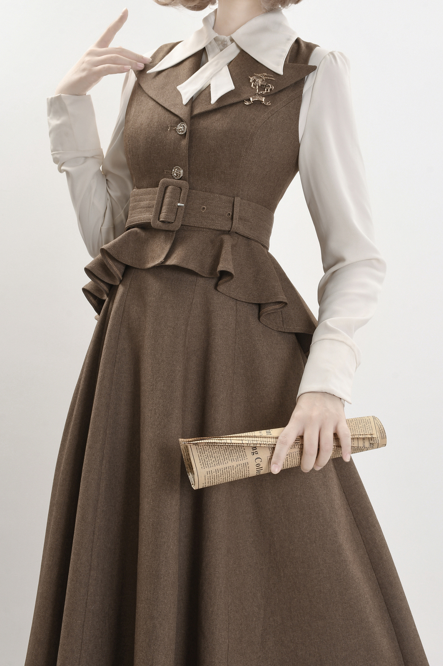 Umbrella Vintage Style Trailing Vest + Long Skirt + Short Skirt