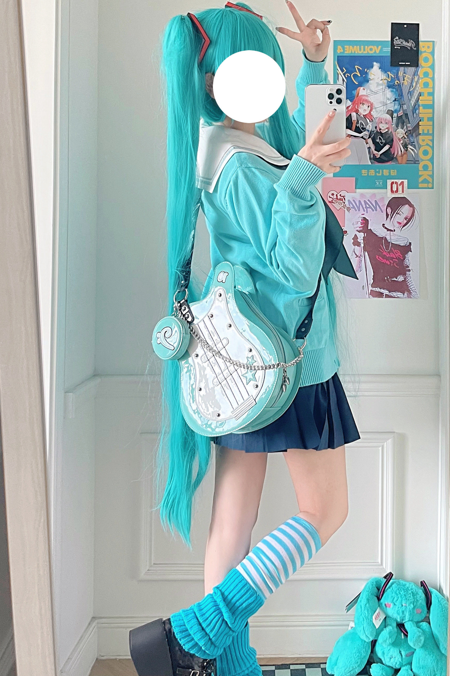 Dark Pop Color Blocking Crossbody Bag