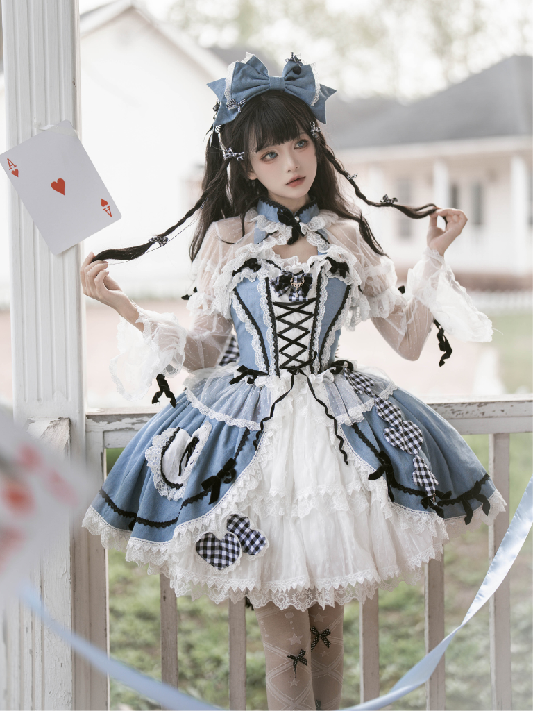 [May 14, 2012 Deadline for reservation] Lace-up Ribbon Alice Denim Lolita