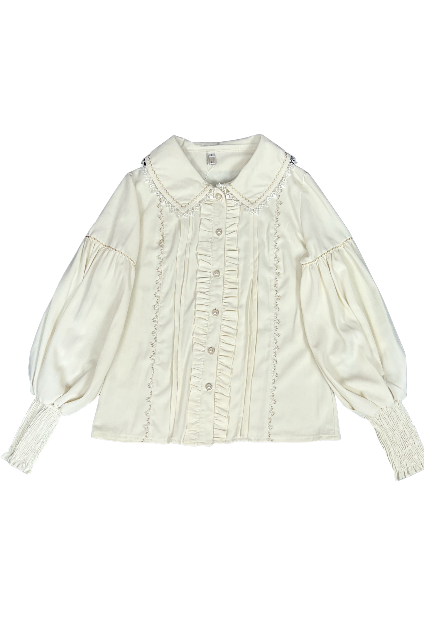 Retro Chic Lolita Shirt + Lace-up High Waist Lolita Skirt