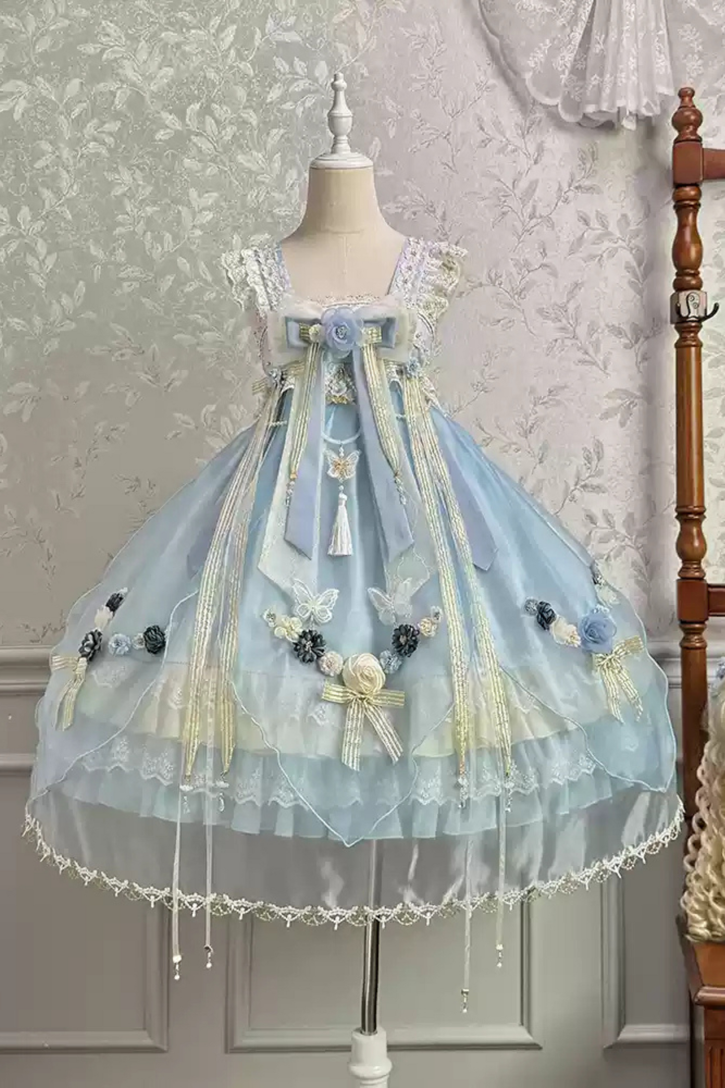 Fairy Floral China Tulle Ribbon Dress