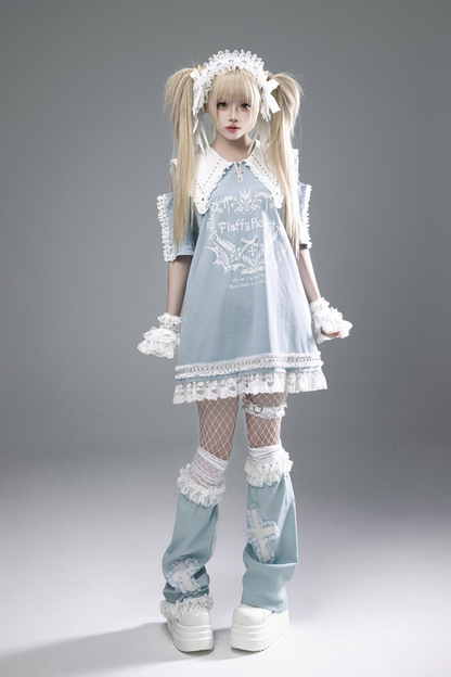 Witch Apprentice Subculture T-shirt Dress + Suspender Apron