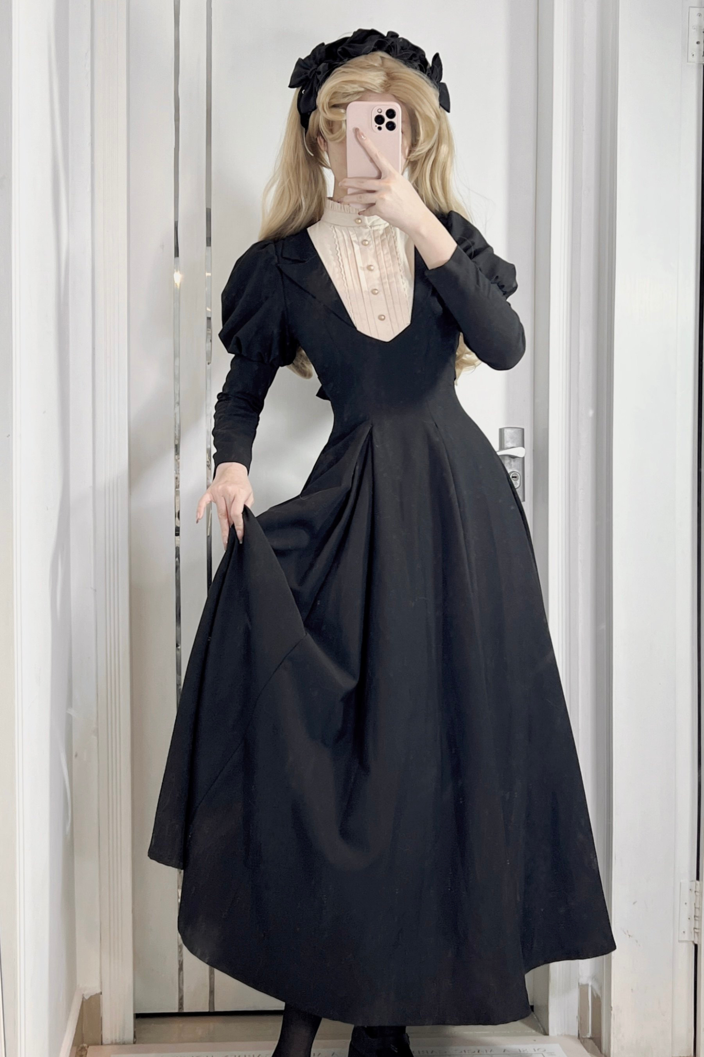 Chic Gothic Flare Long Lolita Dress