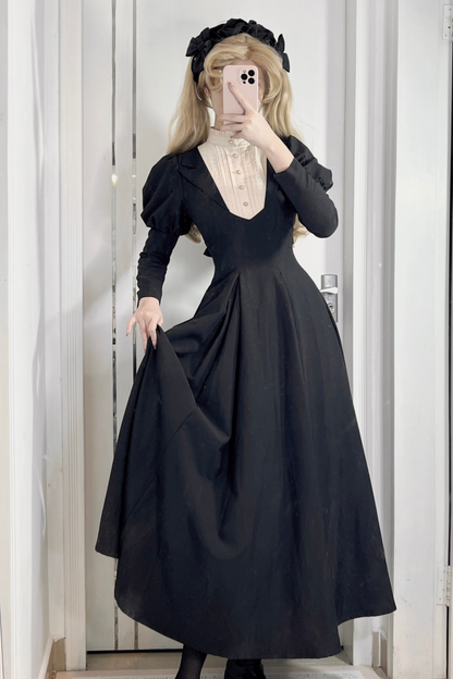Chic Gothic Flare Long Lolita Dress