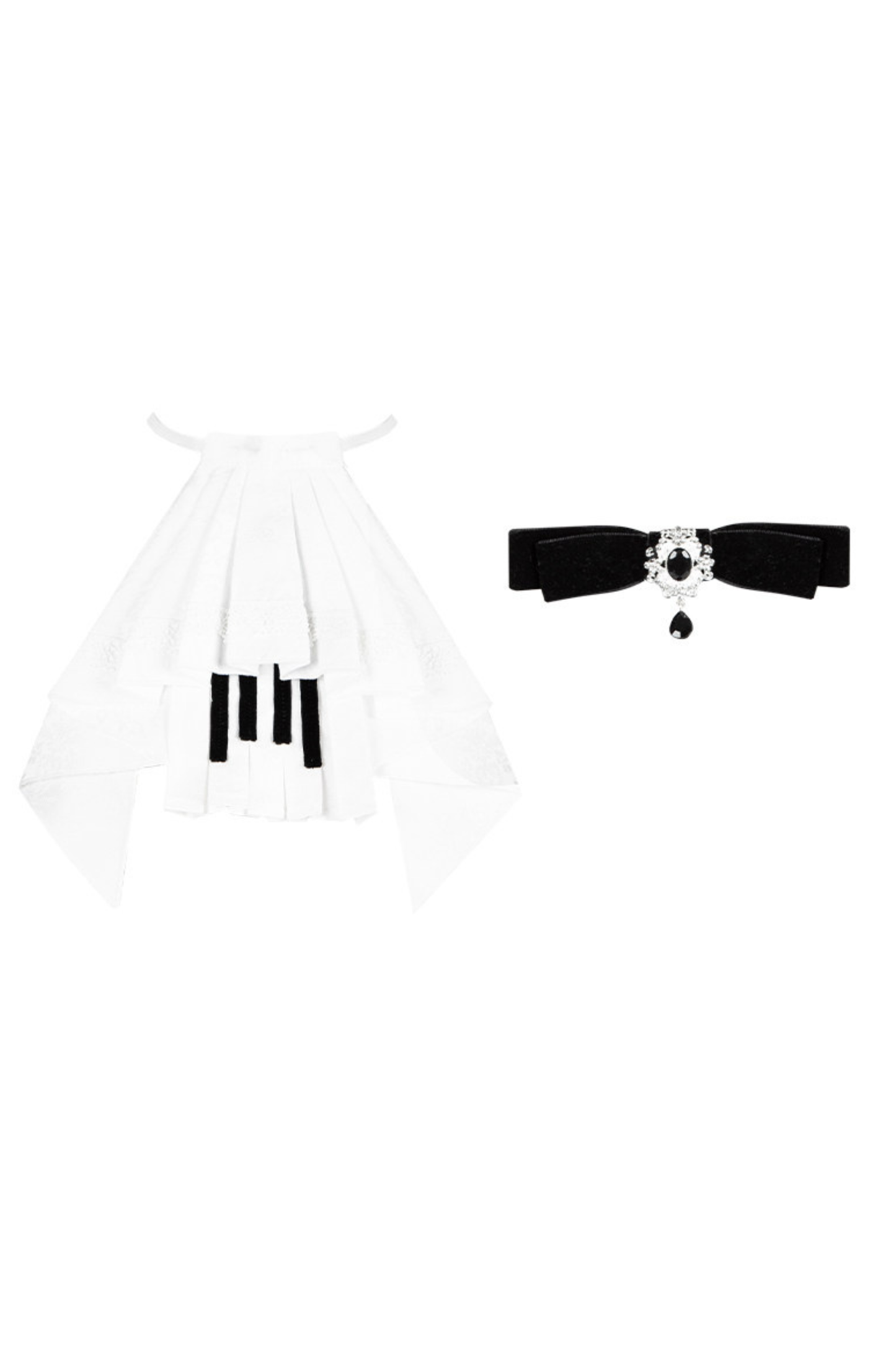 Six Sweet Lolita Flare Jumper Skirt + Top + Hat + Ribbon + Collar